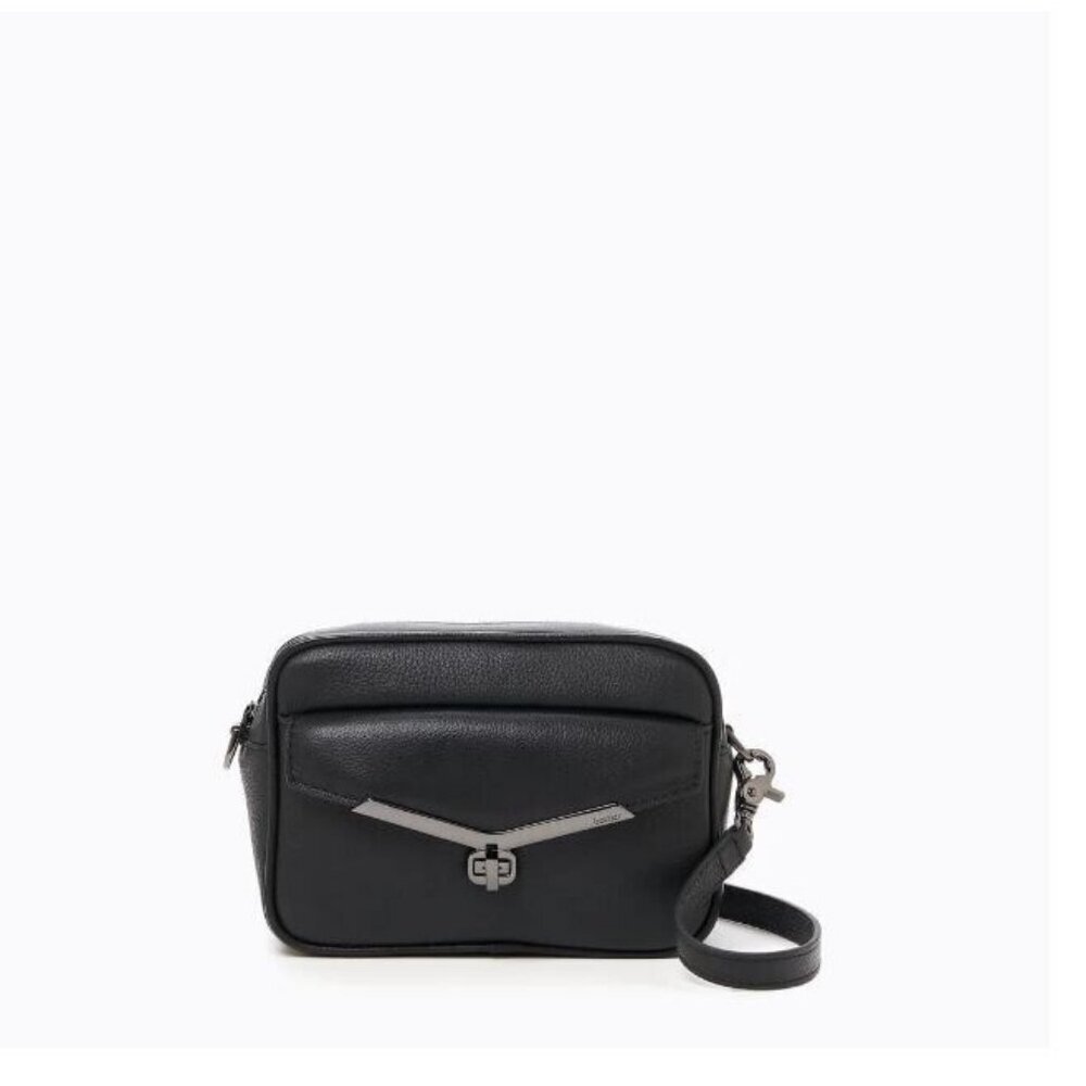BOTKIER Valentina leather mini camera crossbody bag - Black  (2 straps)